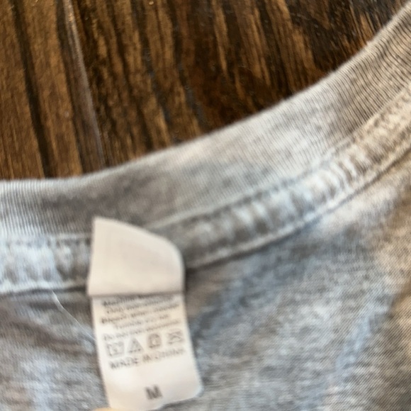 Gray V-Neck Women's graphic T-shirt girlfriend fiancé size medium - Picture 5 of 6